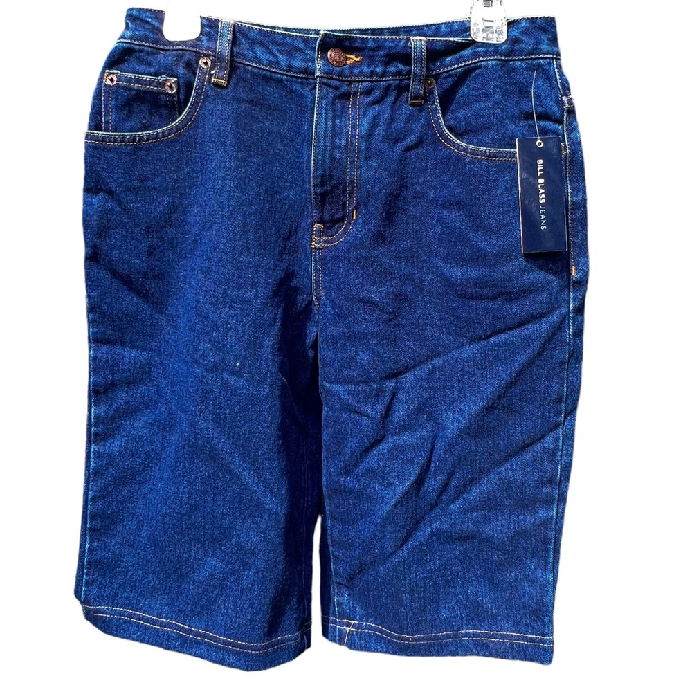 New W Tag Bill Blass Easy Fit Blue Denim Shorts Womens 6